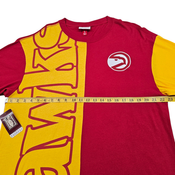 NWT Atlanta Hawks Shirt Mens Large Mitchell and Ness Basketball Short Sleeve Tee - Picture 13 of 14